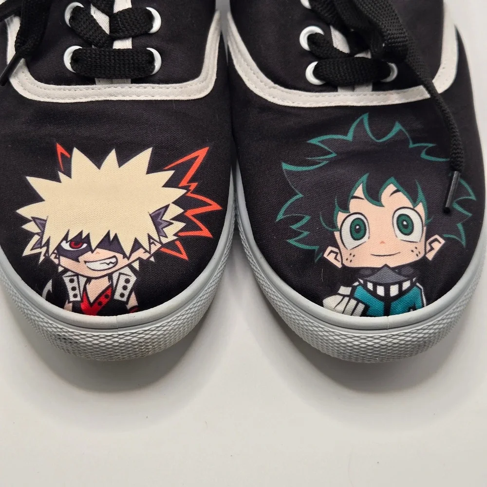 Ground Up My Hero Academia size 7 Sneakers Kids  Black Deku Bakugo Anime (S11)